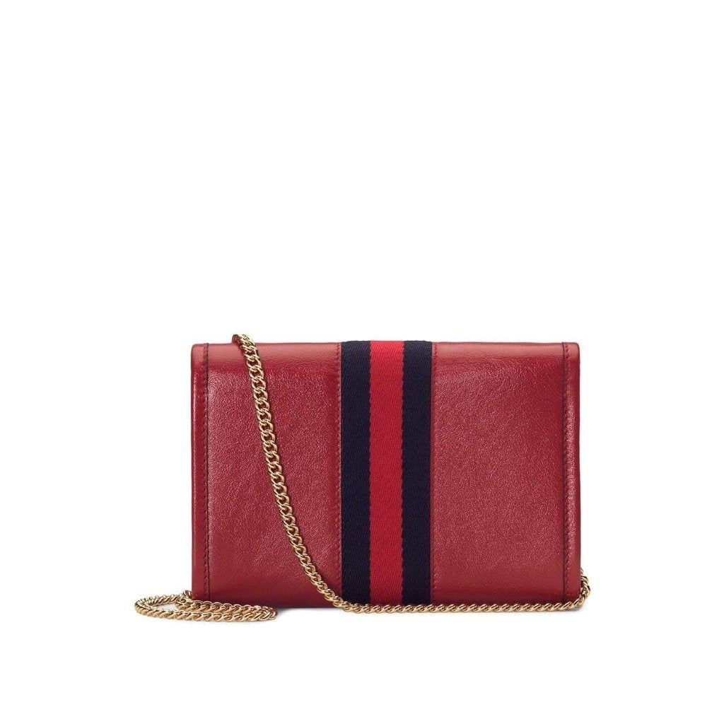 Red Gucci Mini Bag Rajah, Leather Shoulder Strap