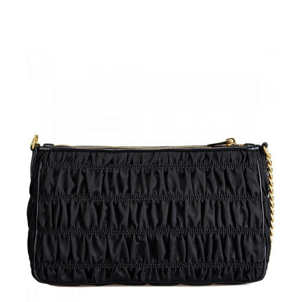 Prada Nylon Shoulder Bag, Tessuto Gaufre, Black