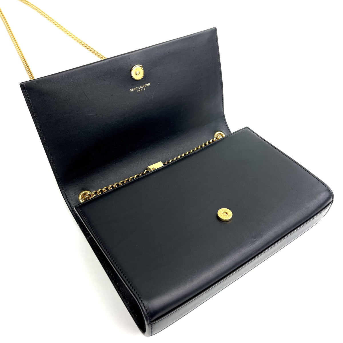 YSL Kate Bag, Medium Black Leather Tassel Shoulder