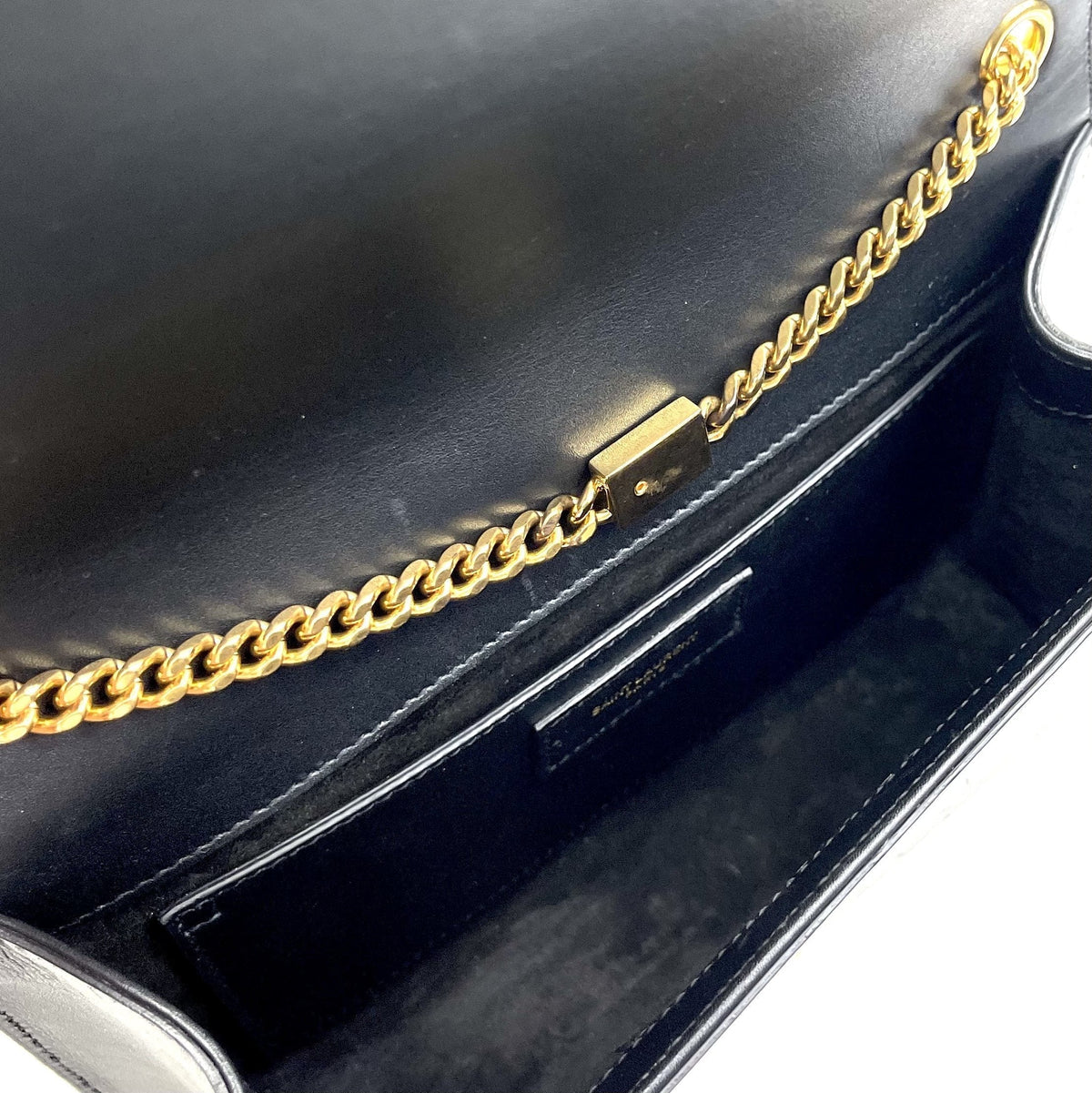 YSL Kate Bag, Medium Black Leather Tassel Shoulder