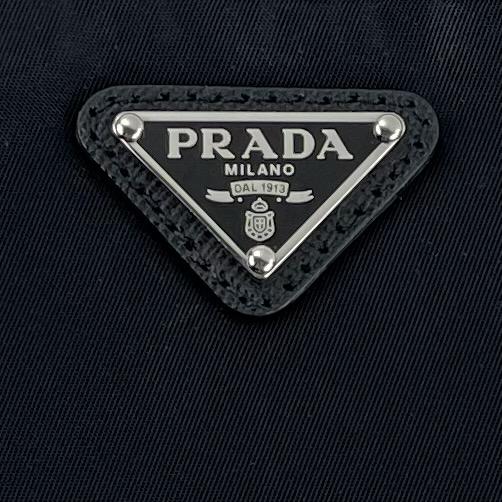 Prada Nylon Wristlet, Saffiano Leather Trim, Silver Hardware