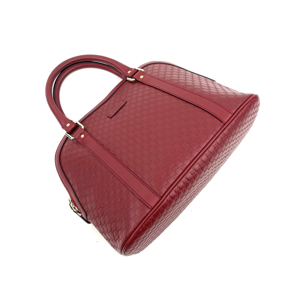 Gucci Microguccissima Dome Bag, Red Leather, Medium Top Handle