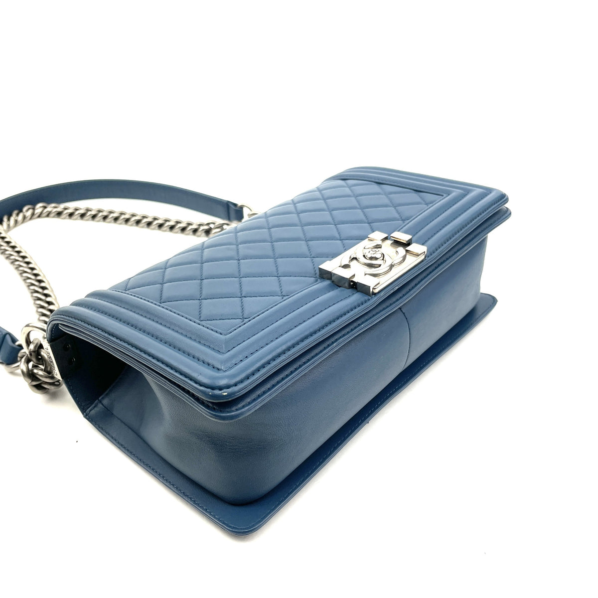 Chanel Medium Quilted Boy Bag Blue