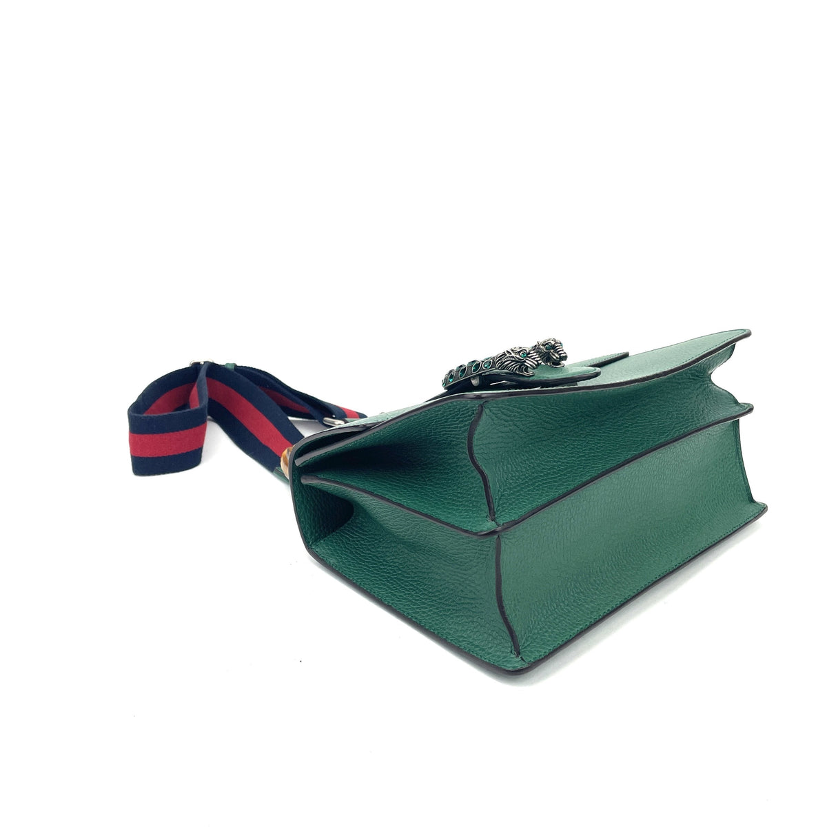Gucci Dionysus Leather Super Mini Bag Hibiscus Red Leather