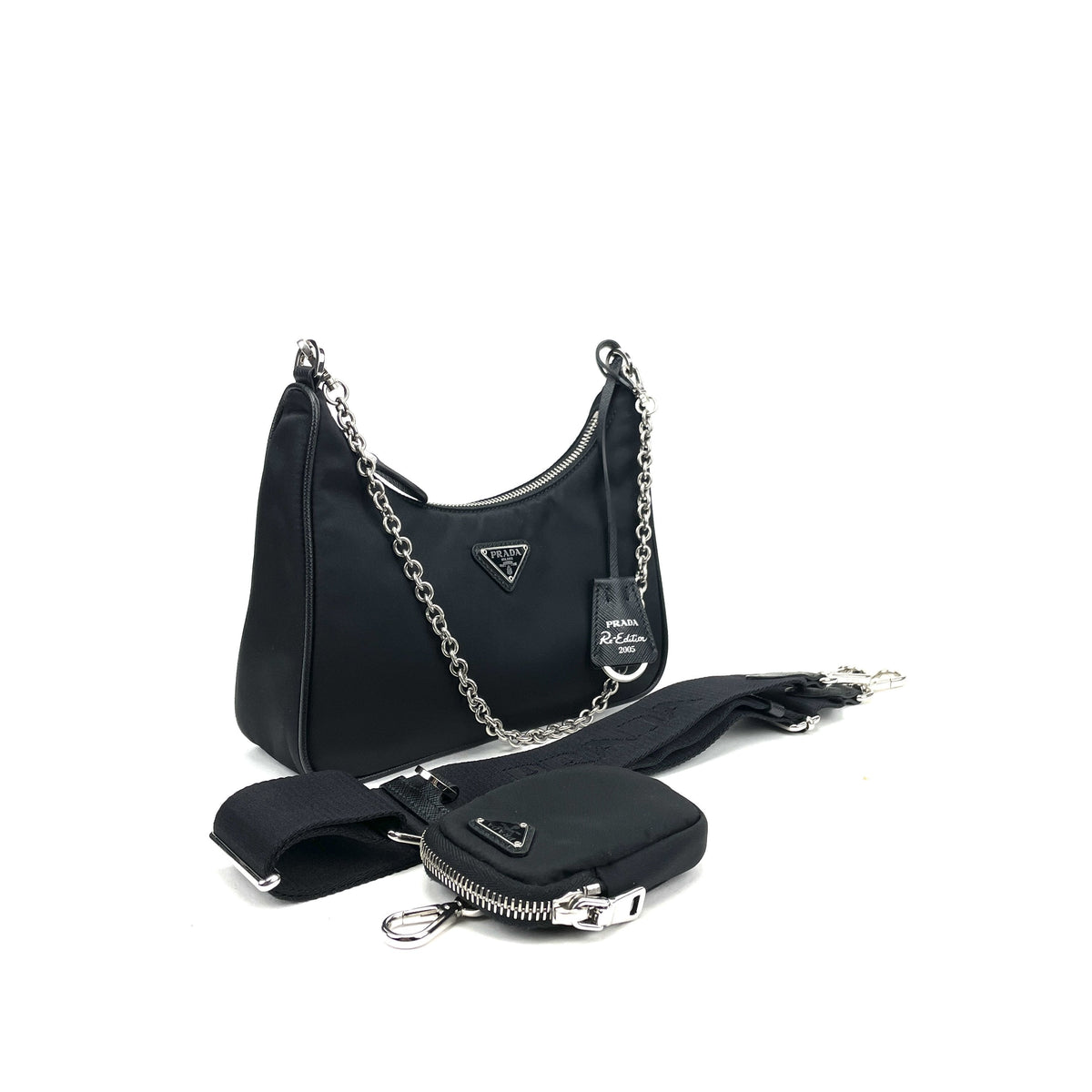 Prada Re-Edition 2005 Bag - Black Multi Set