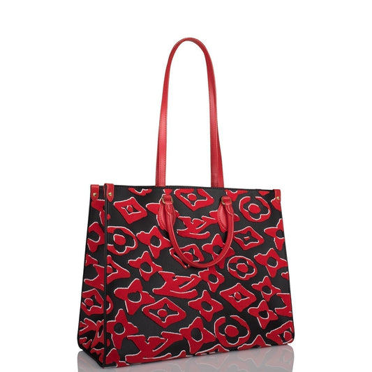 Louis Vuitton OnTheGo GM, Black Tufted Monogram Canvas Tote