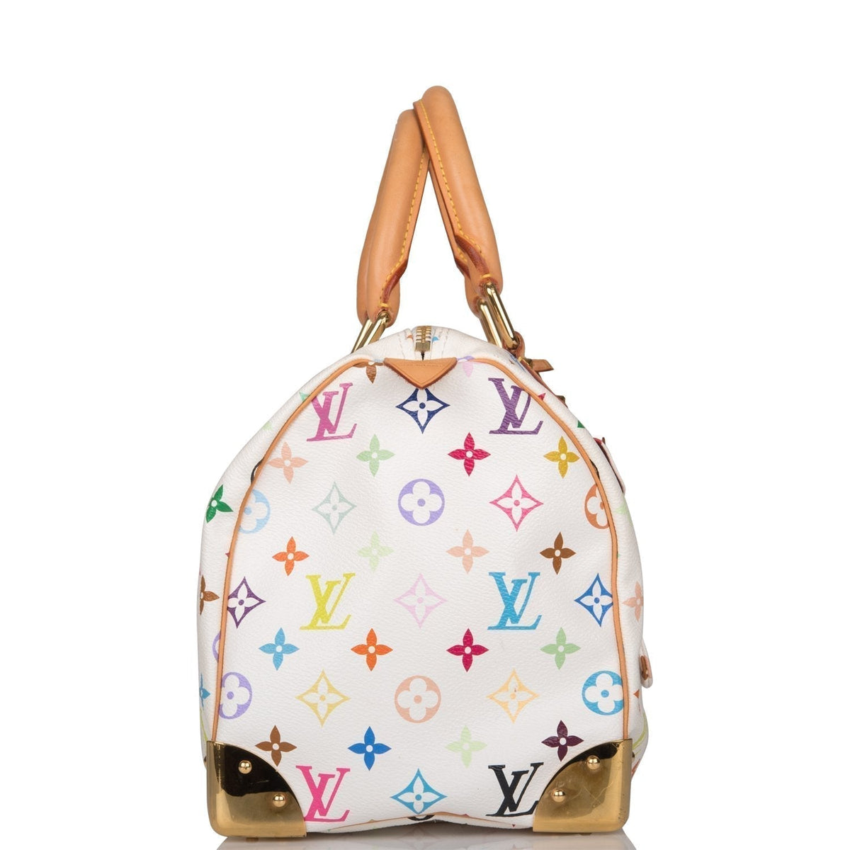 White Multicolor Speedy 30, Monogram Canvas Handbag
