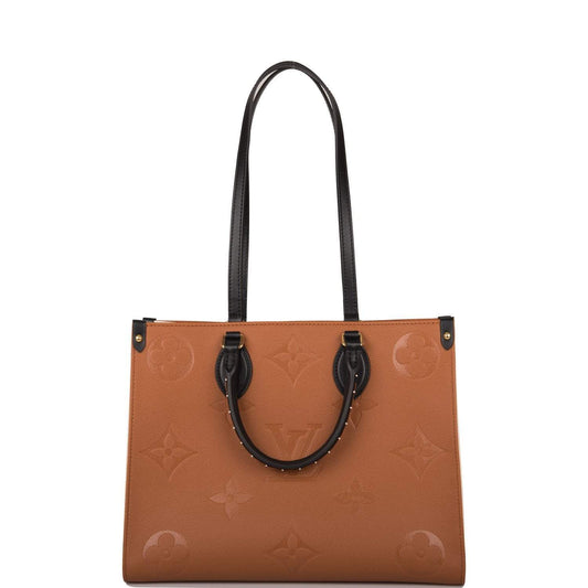 Louis Vuitton OnTheGo MM, Caramel Empreinte Leopard Tote