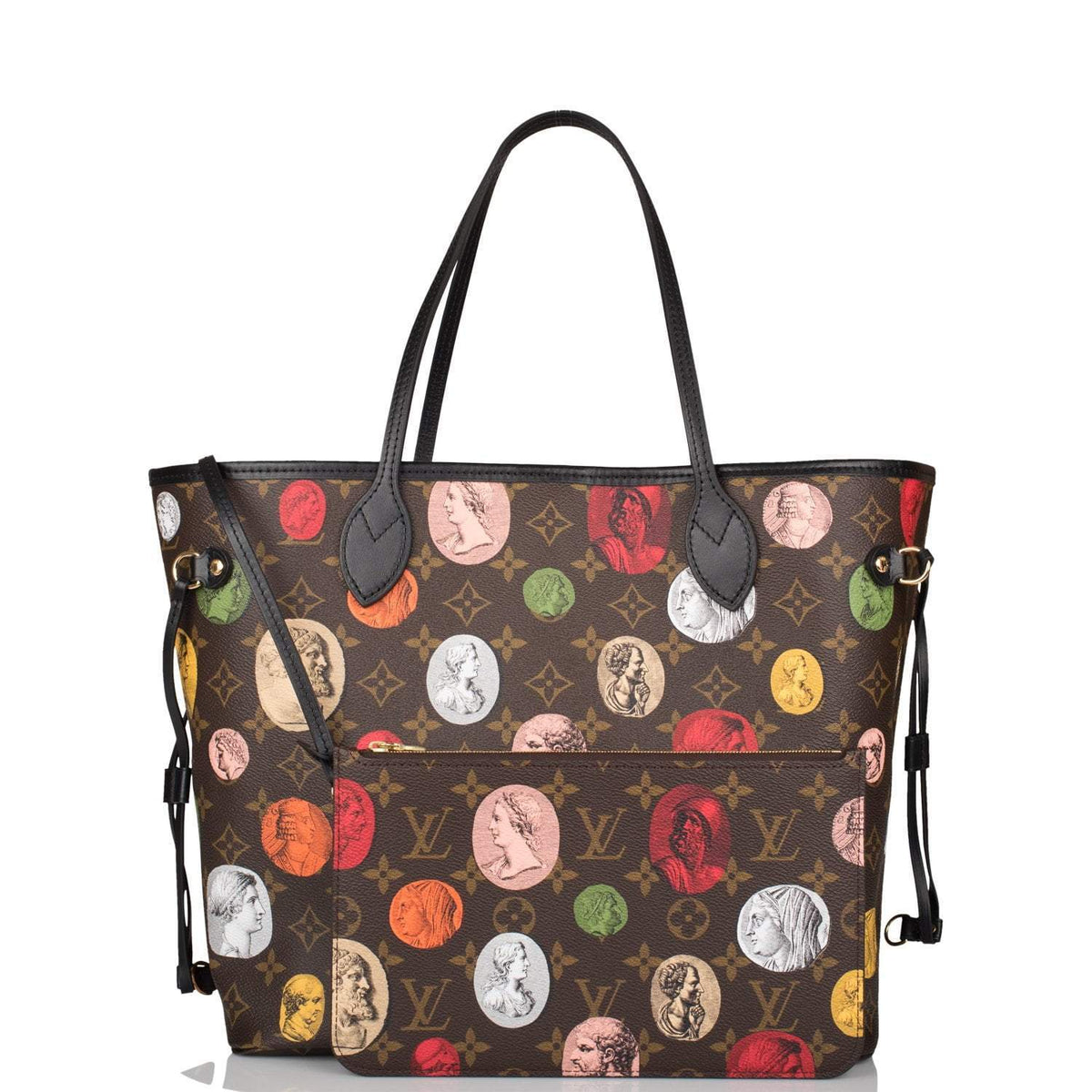 LV Fornasetti Neverfull MM, Monogram Canvas Cameo Tote