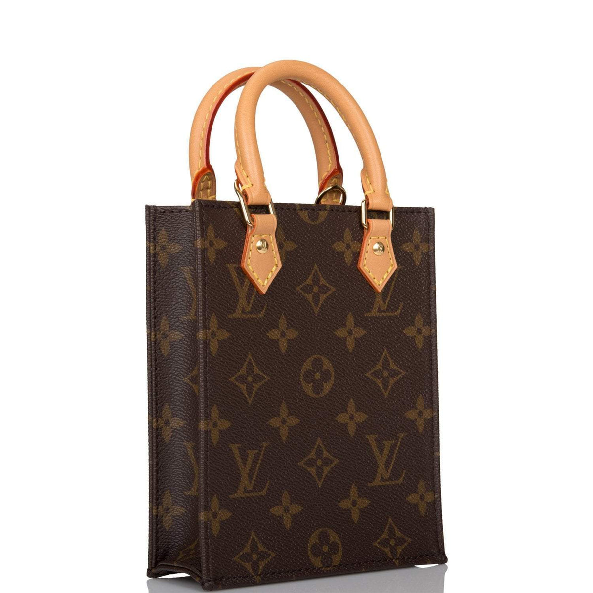 Louis Vuitton Petit Sac Plat, Monogram Canvas Mini Bag
