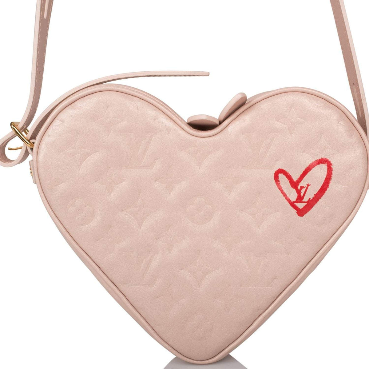 Louis Vuitton Heart Bag, Light Pink Lambskin, Crossbody