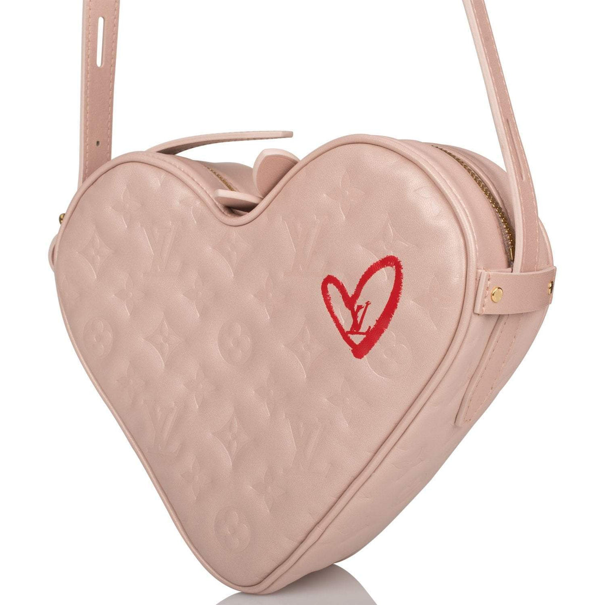 Louis Vuitton Heart Bag, Light Pink Lambskin, Crossbody