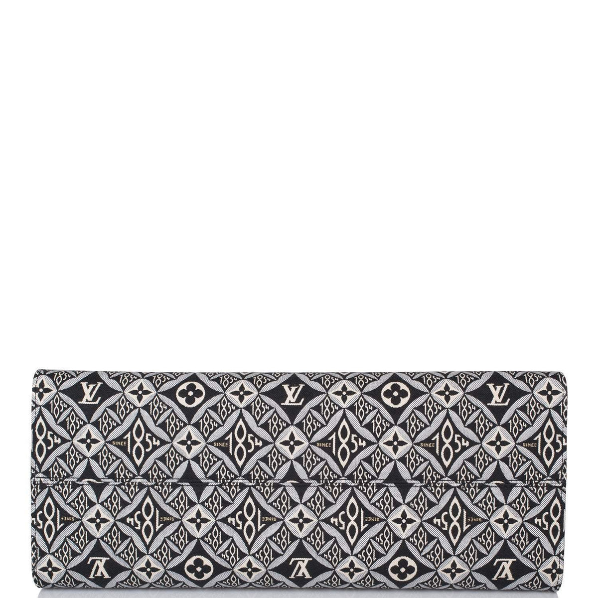 LV OnTheGo GM Tote, Jacquard Since 1854, Gray Leather