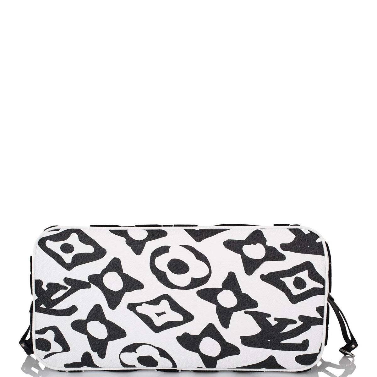 LV Neverfull MM, Black White Tufted Monogram Handbag