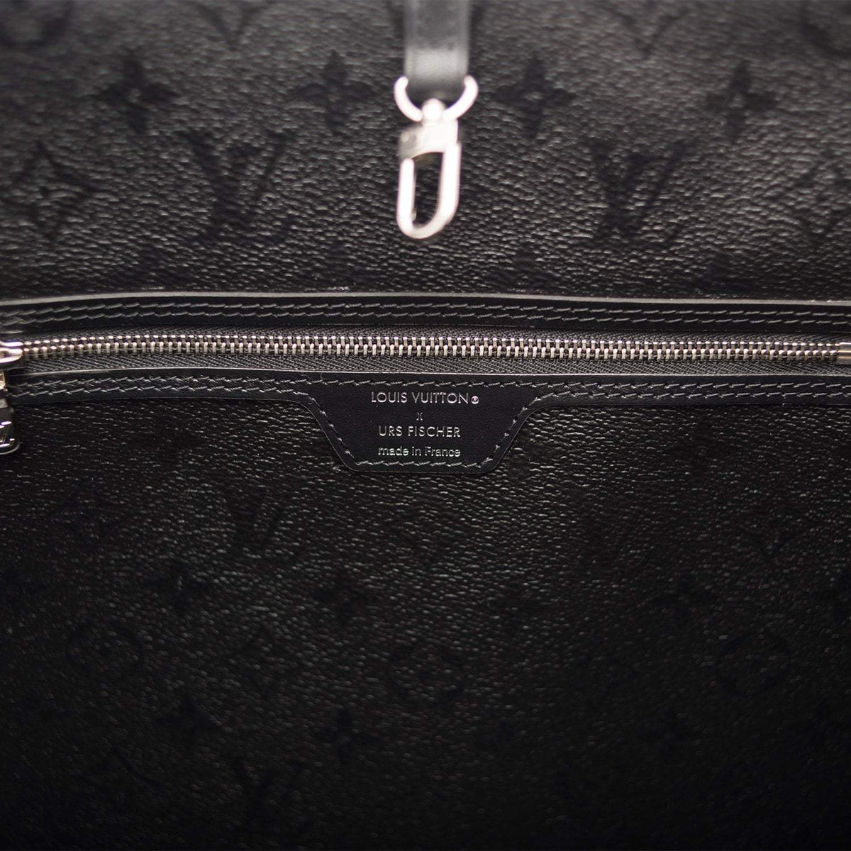 LV Neverfull MM, Black White Tufted Monogram Handbag