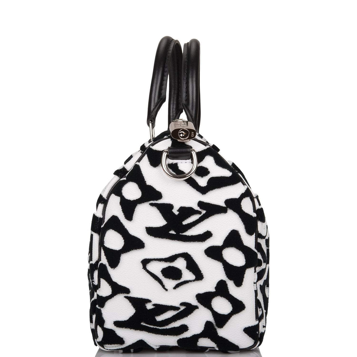 LV Tufted Monogram Bag, Speedy Bandouliere 25, Black White