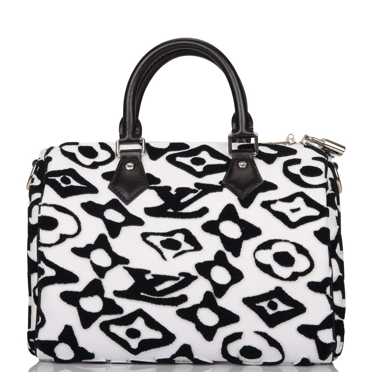 LV Tufted Monogram Bag, Speedy Bandouliere 25, Black White