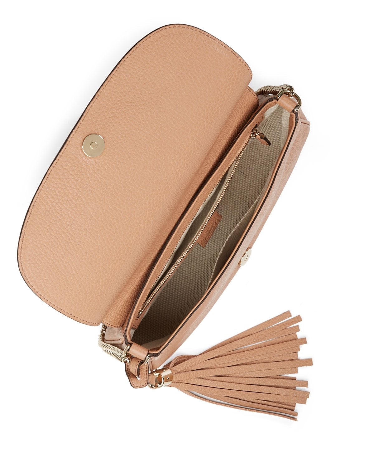 Gucci Soho Disco Bag, Brown Leather Crossbody, Tassel