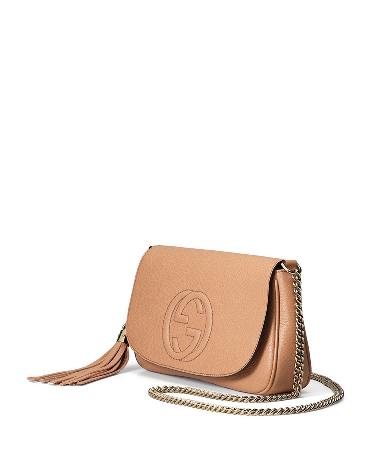 Gucci Soho Disco Bag, Brown Leather Crossbody, Tassel