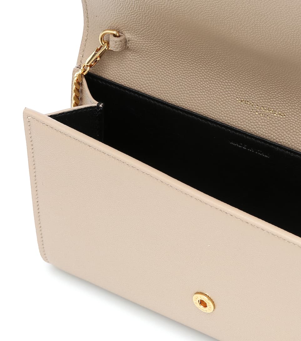 Saint Laurent Uptown Clutch, Calf Leather, Gold Hardware
