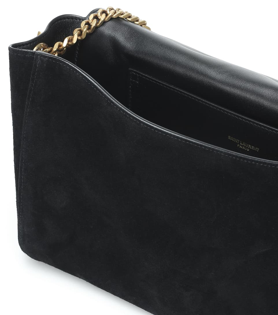 Saint Laurent Kate Bag, Reversible Suede Shoulder, Black