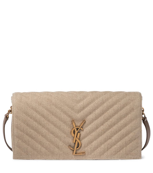 YSL Kate Linen Bag, Saint Laurent Shoulder Beige