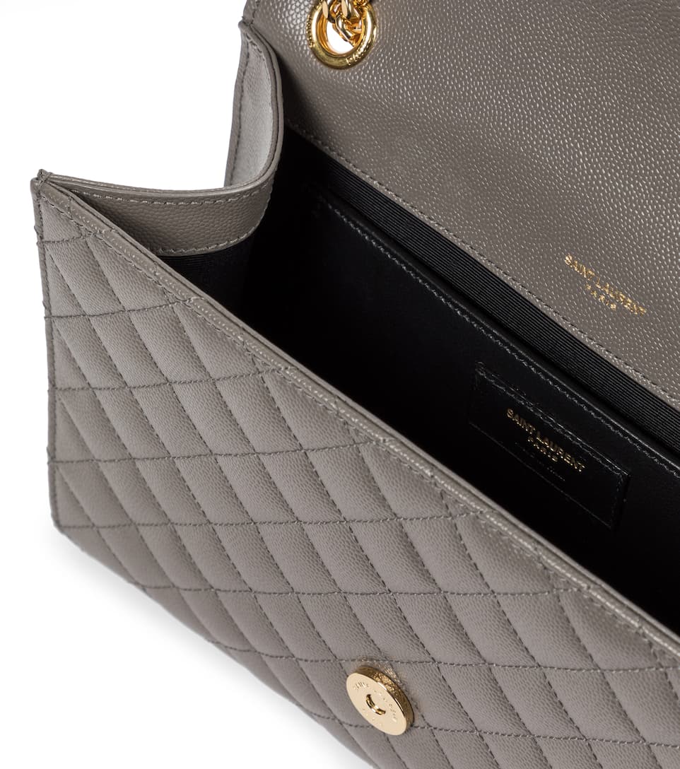 Saint Laurent Envelope Bag, Medium Calf Leather, Gold Hardware