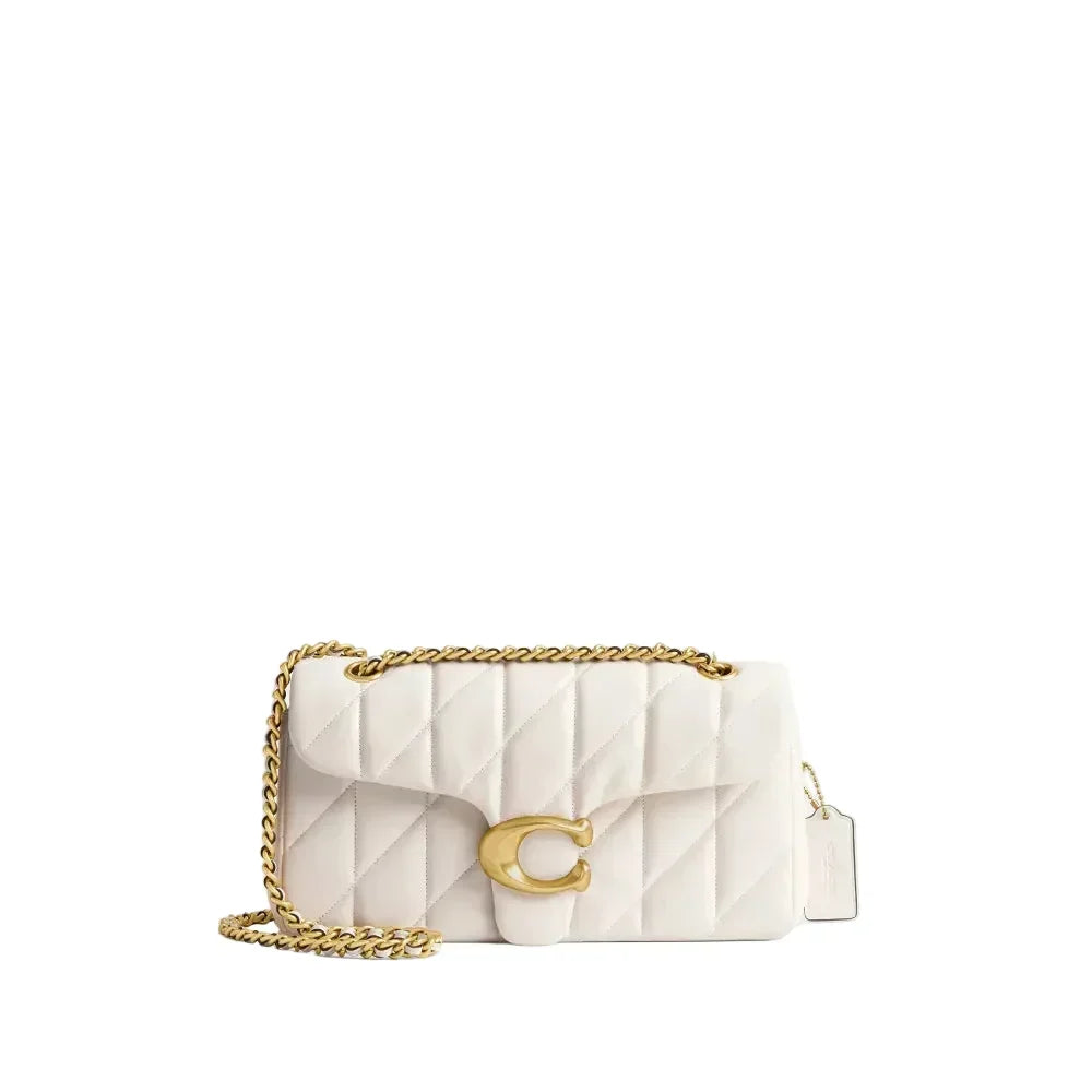 Coach Tabby Shoulder Bag 26 With Pillow Quilting- Brass/Chalk