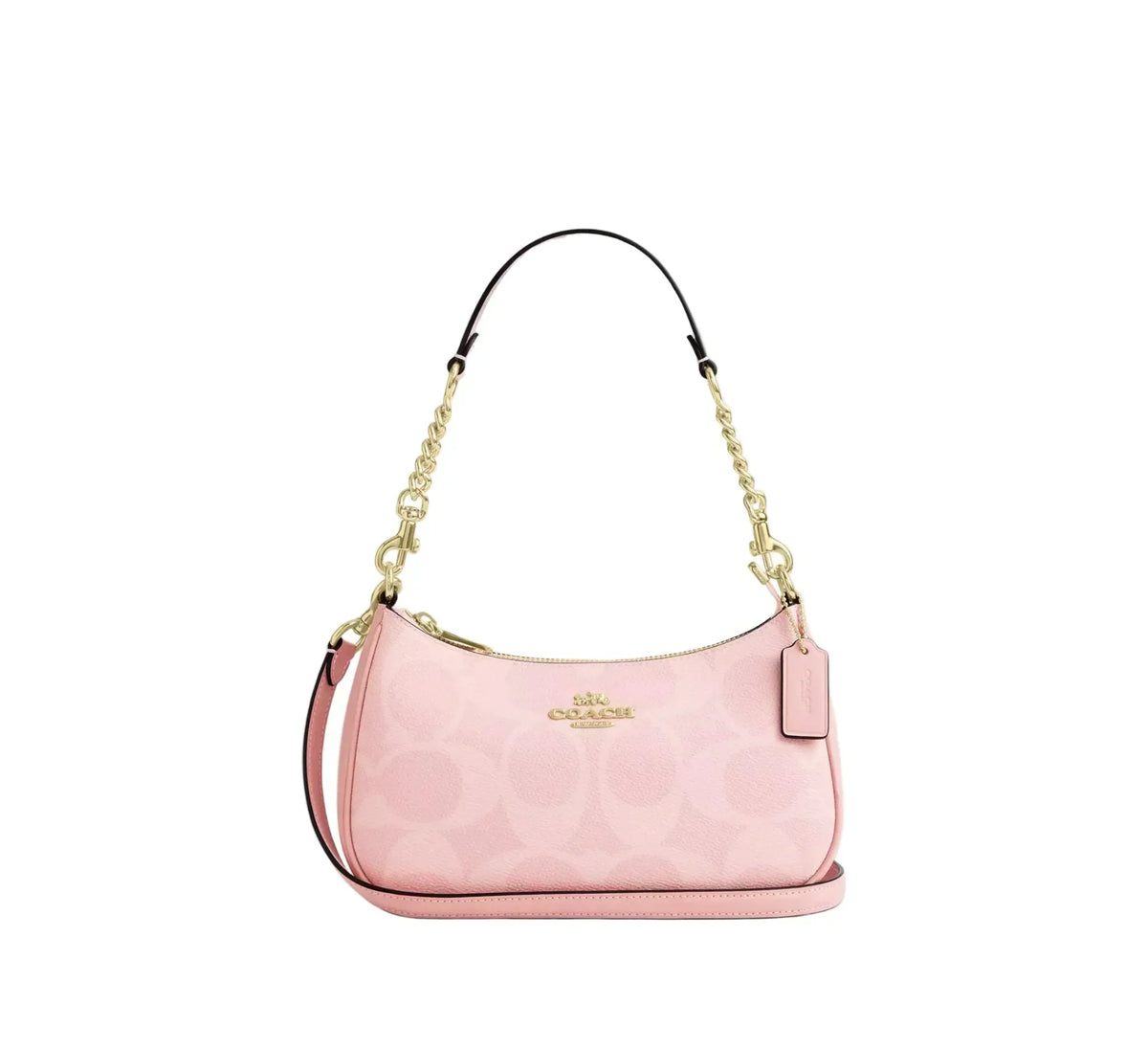 Coach Teri Shoulder Bag In Signature Canvas  - Gold/Powder Pink