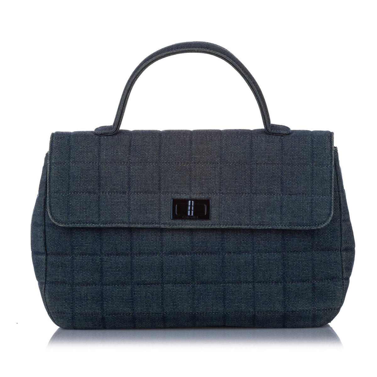 Chanel Denim Choco Bar Quilted Handbag NW5321