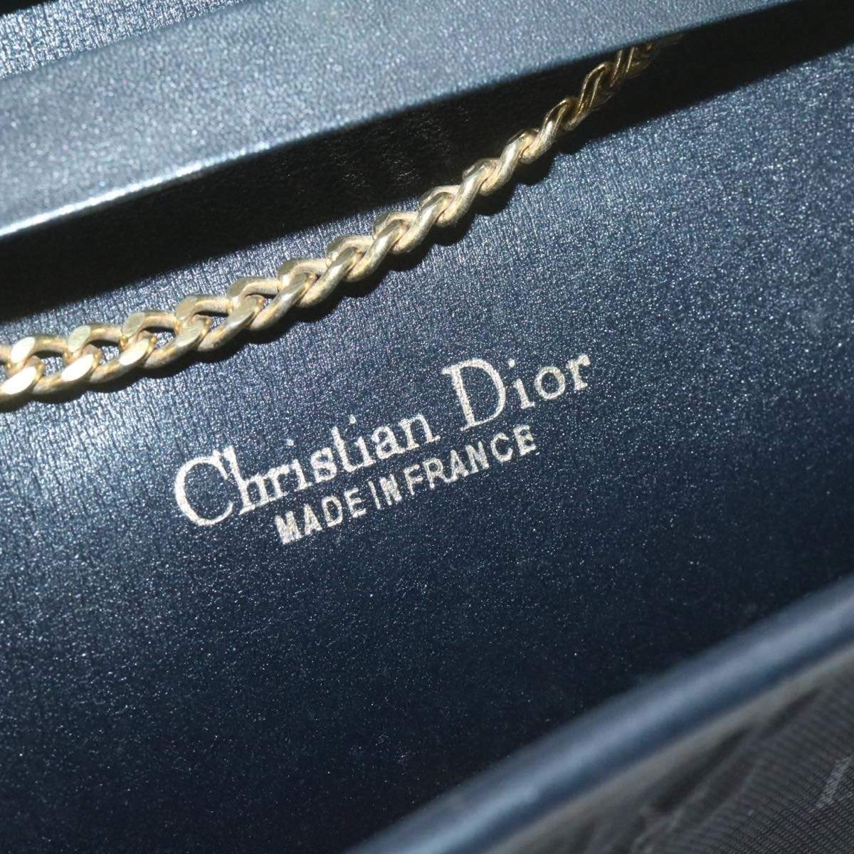 Dior Style Chain Bag, Black Canvas Shoulder Crossbody