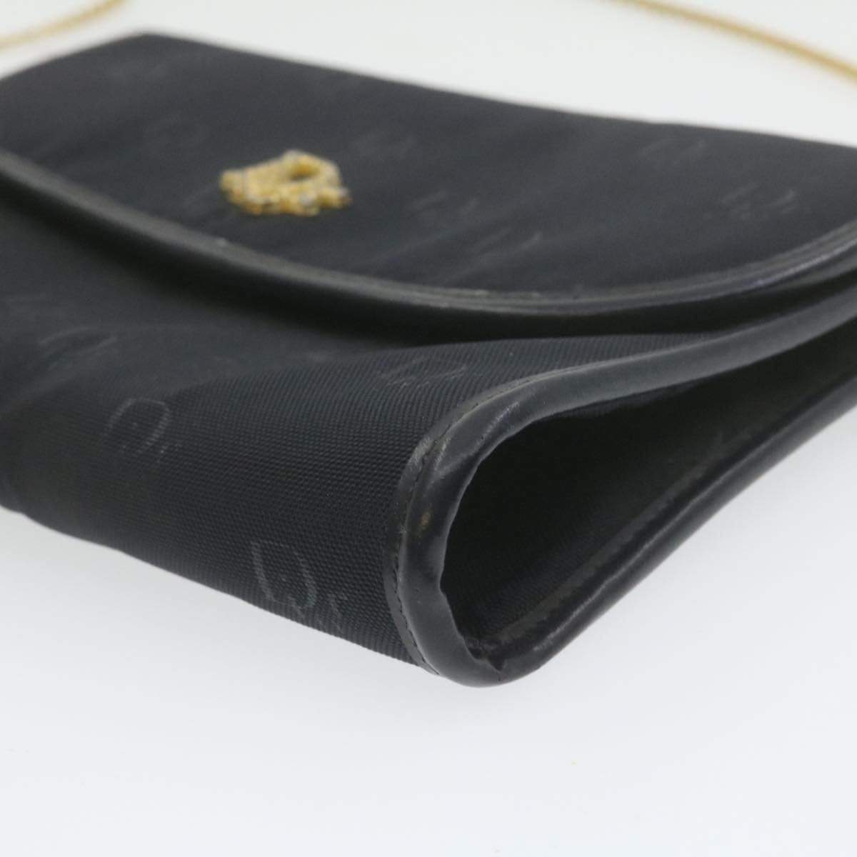 Dior Style Chain Bag, Black Canvas Shoulder Crossbody