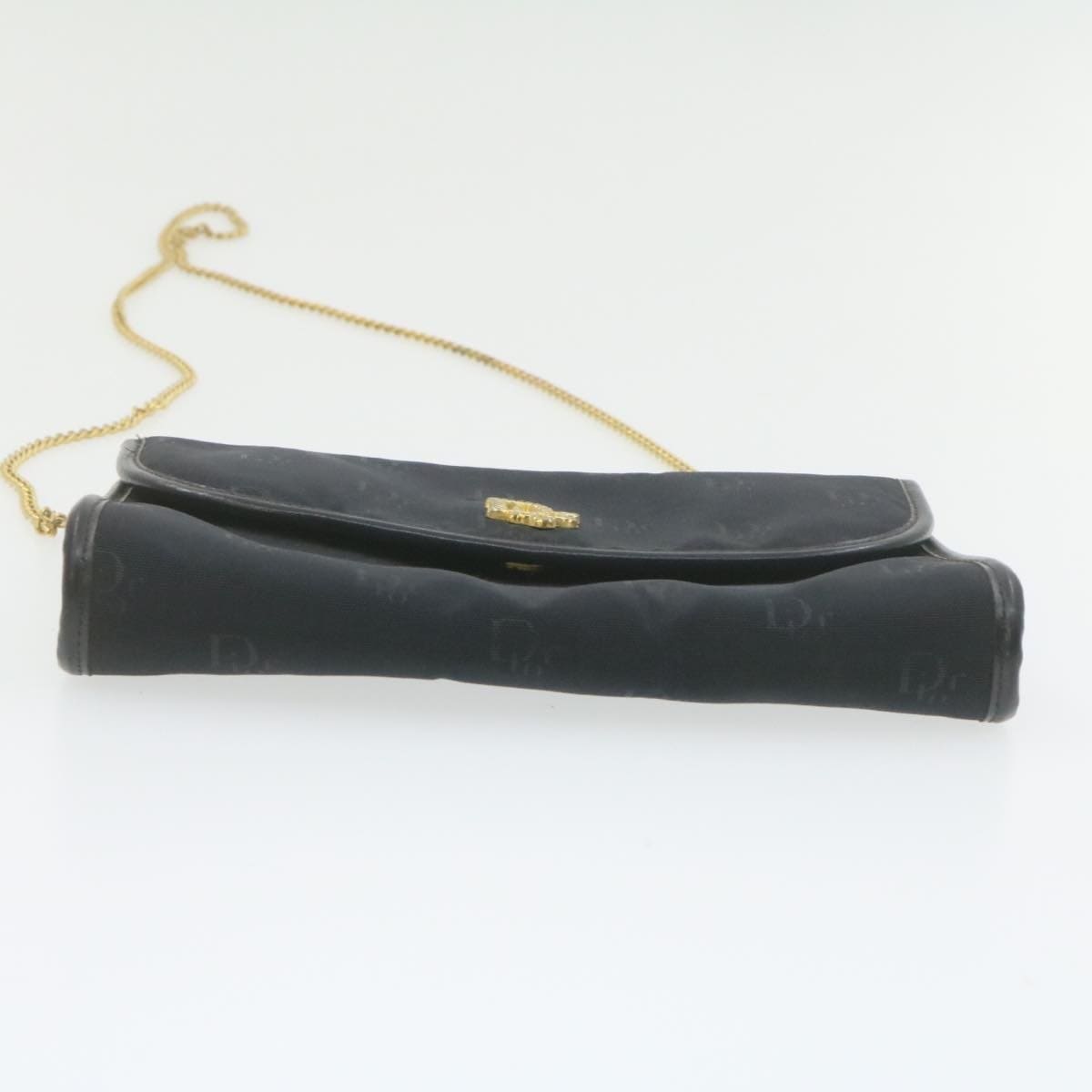 Dior Style Chain Bag, Black Canvas Shoulder Crossbody