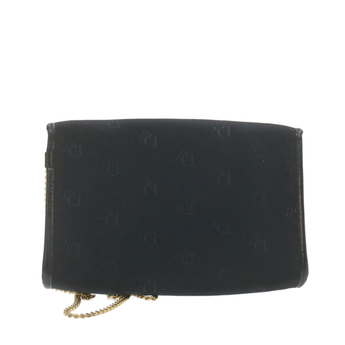 Dior Style Chain Bag, Black Canvas Shoulder Crossbody