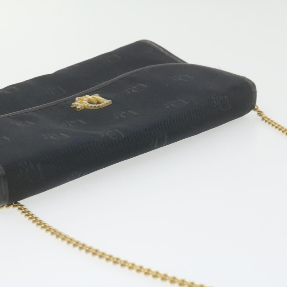 Dior Style Chain Bag, Black Canvas Shoulder Crossbody