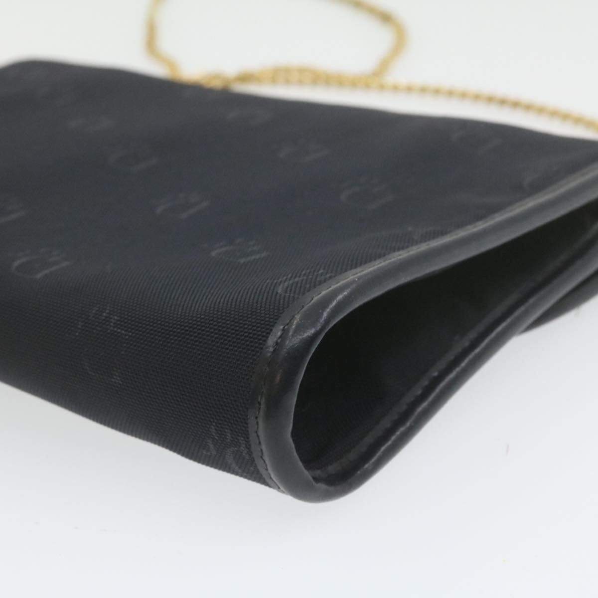 Dior Style Chain Bag, Black Canvas Shoulder Crossbody