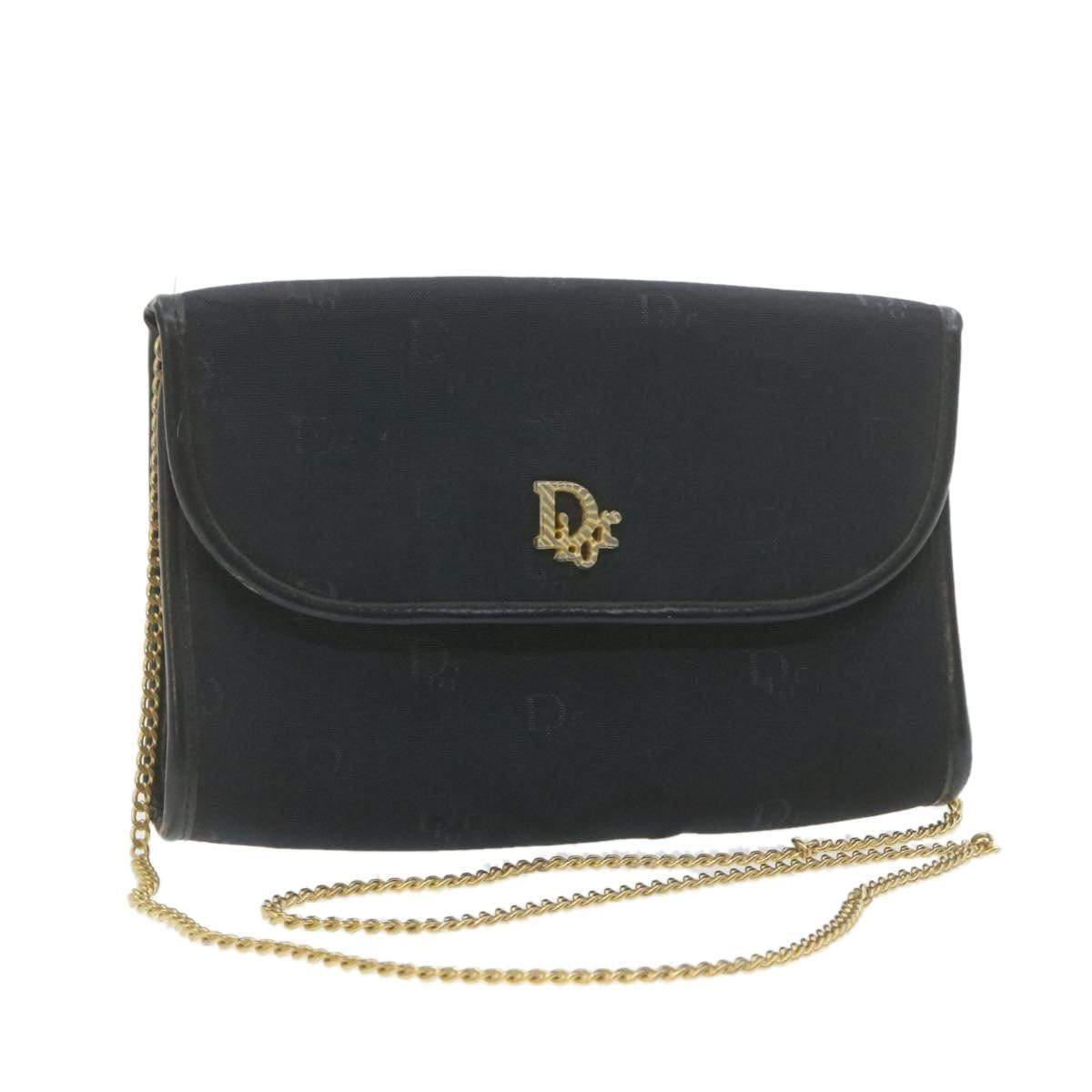 Dior Style Chain Bag, Black Canvas Shoulder Crossbody