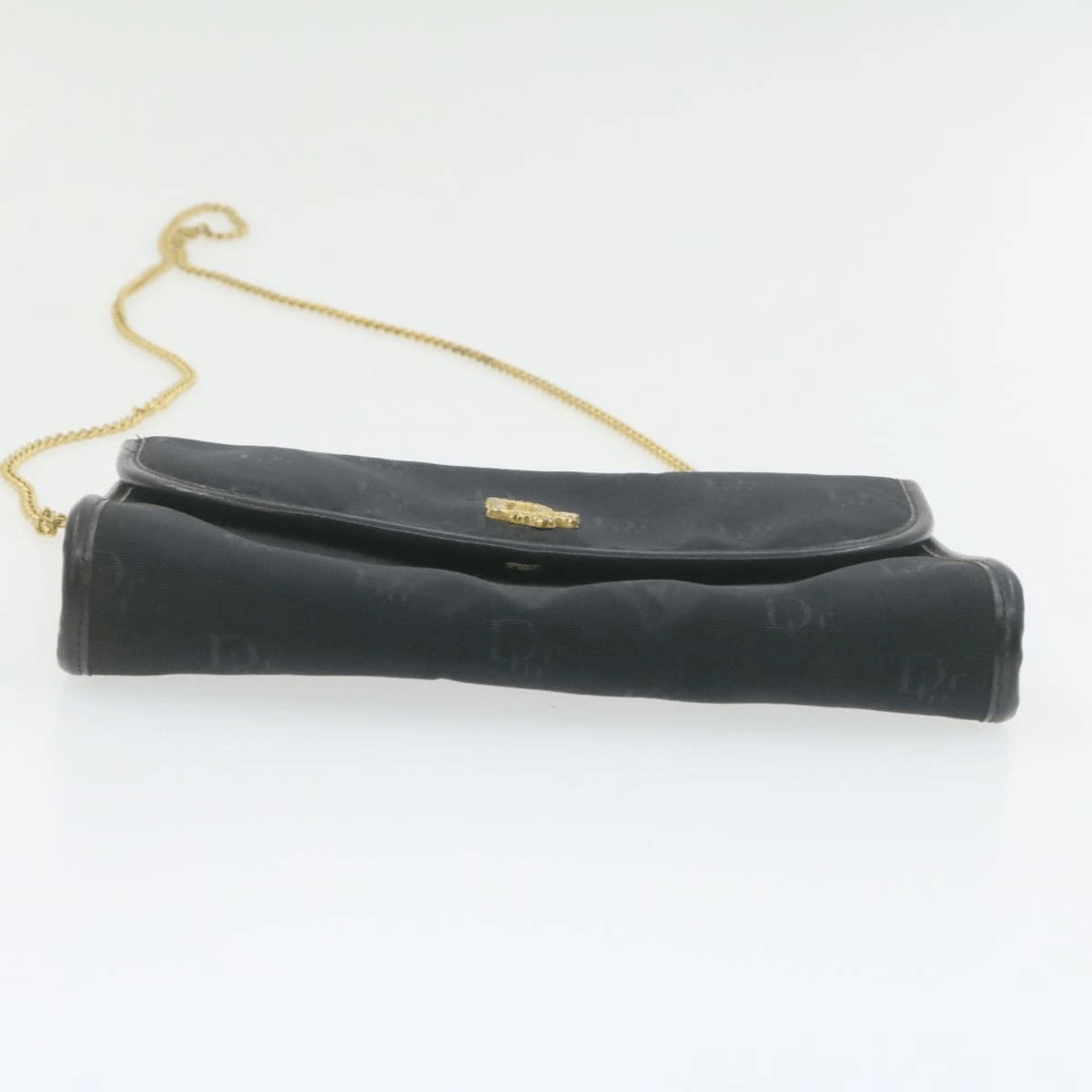 Dior Style Chain Bag, Black Canvas Shoulder Crossbody