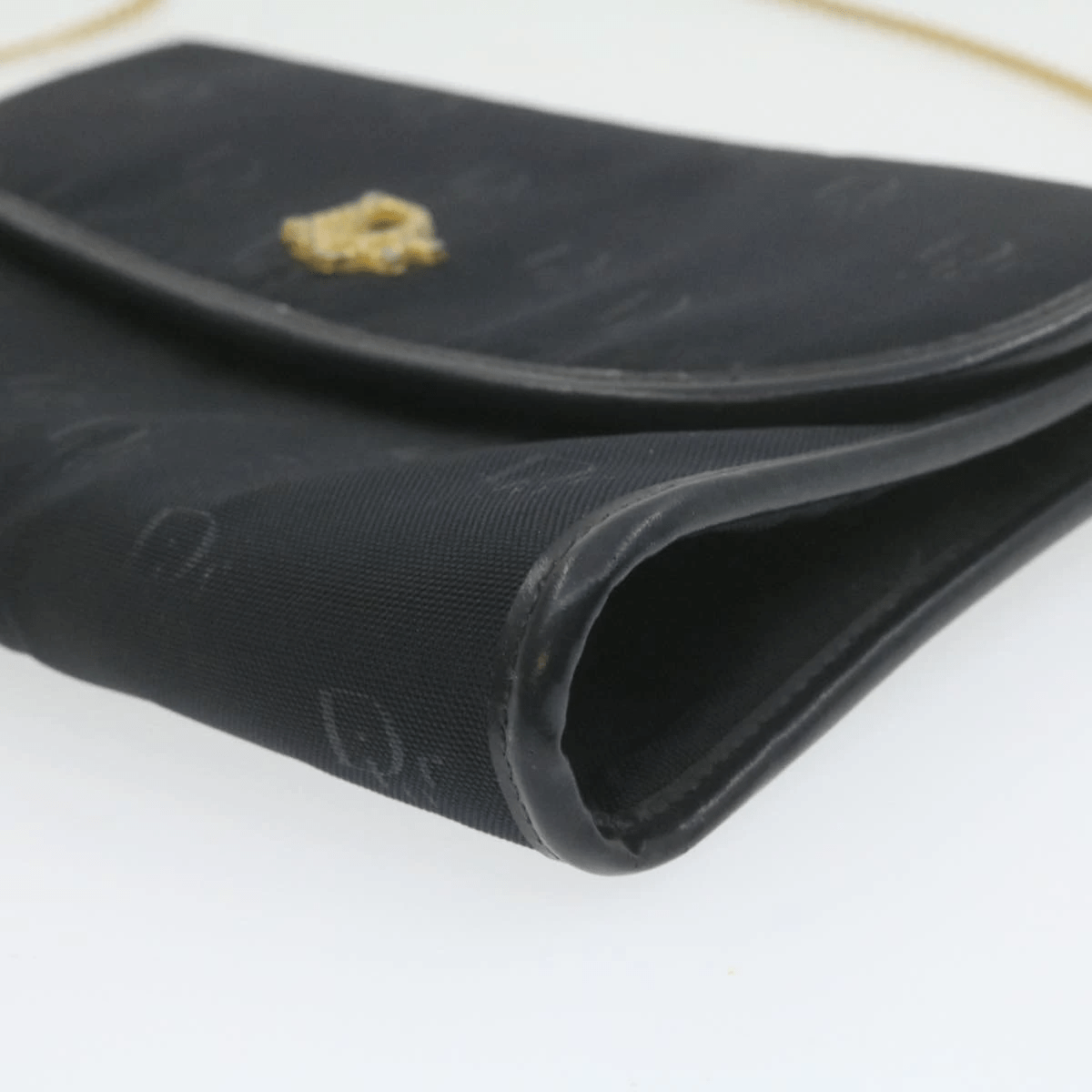Dior Style Chain Bag, Black Canvas Shoulder Crossbody