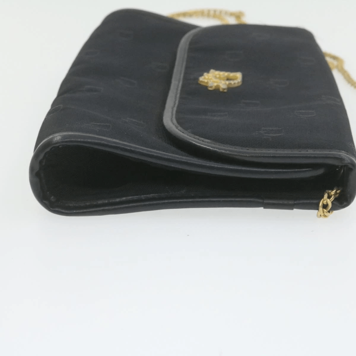 Dior Style Chain Bag, Black Canvas Shoulder Crossbody