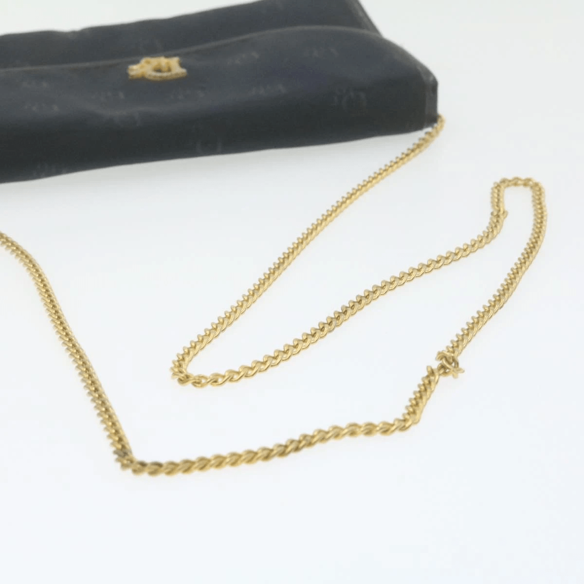 Dior Style Chain Bag, Black Canvas Shoulder Crossbody
