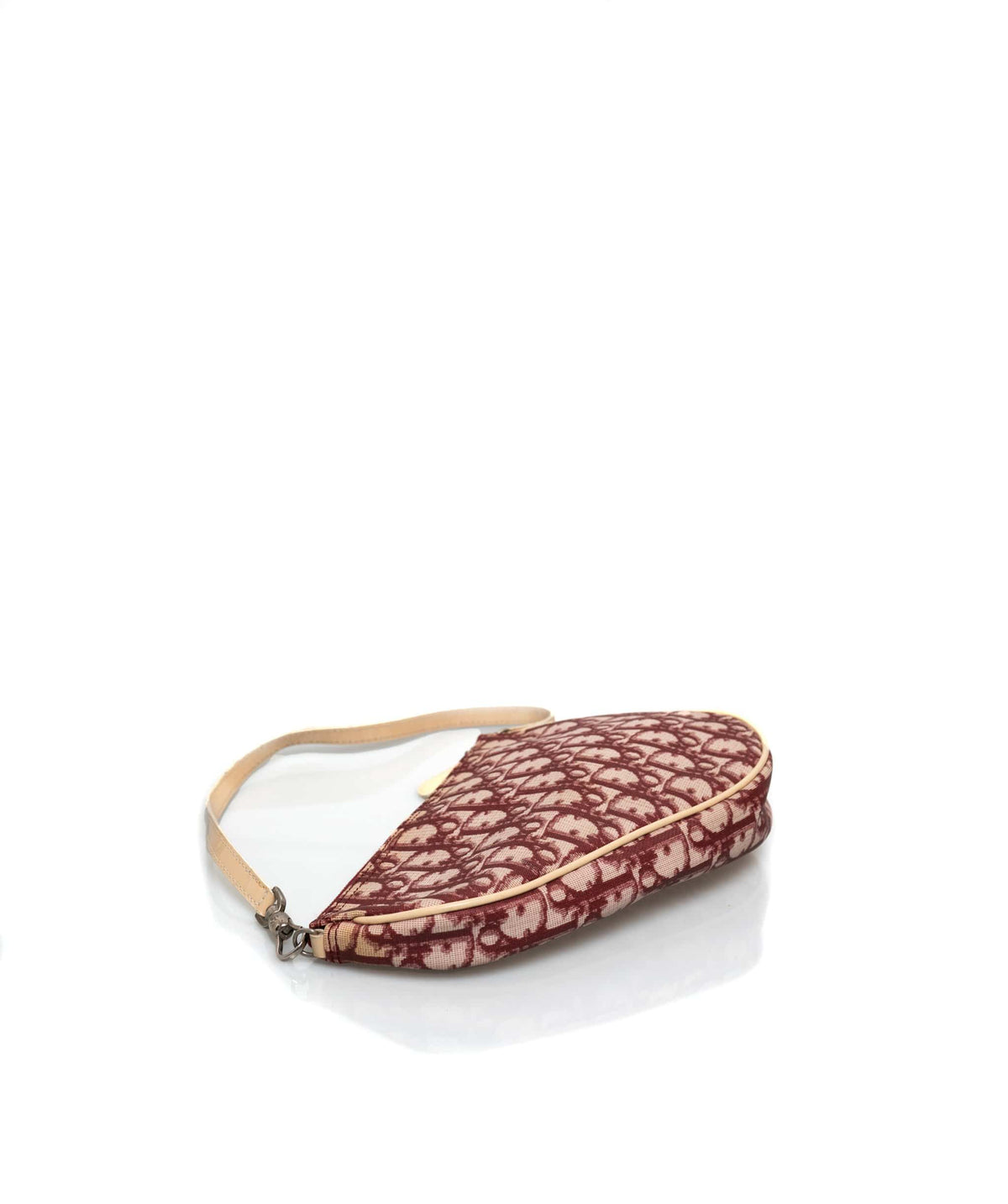 Red Designer Purse, Christian Dior Saddle Bag Coated Canvas