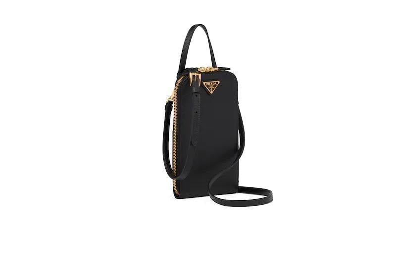 Prada Saffiano Mini Bag, Leather Crossbody, Triangle Logo