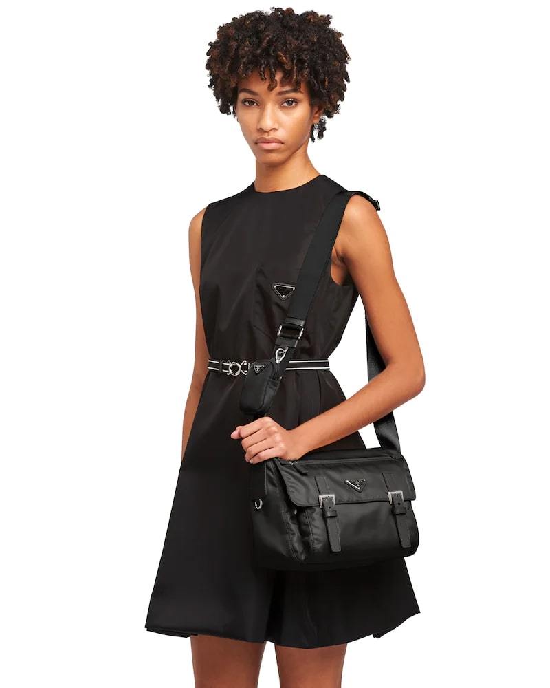 Prada Re-Nylon Bag, Shoulder, Detachable Pouch, 27cm