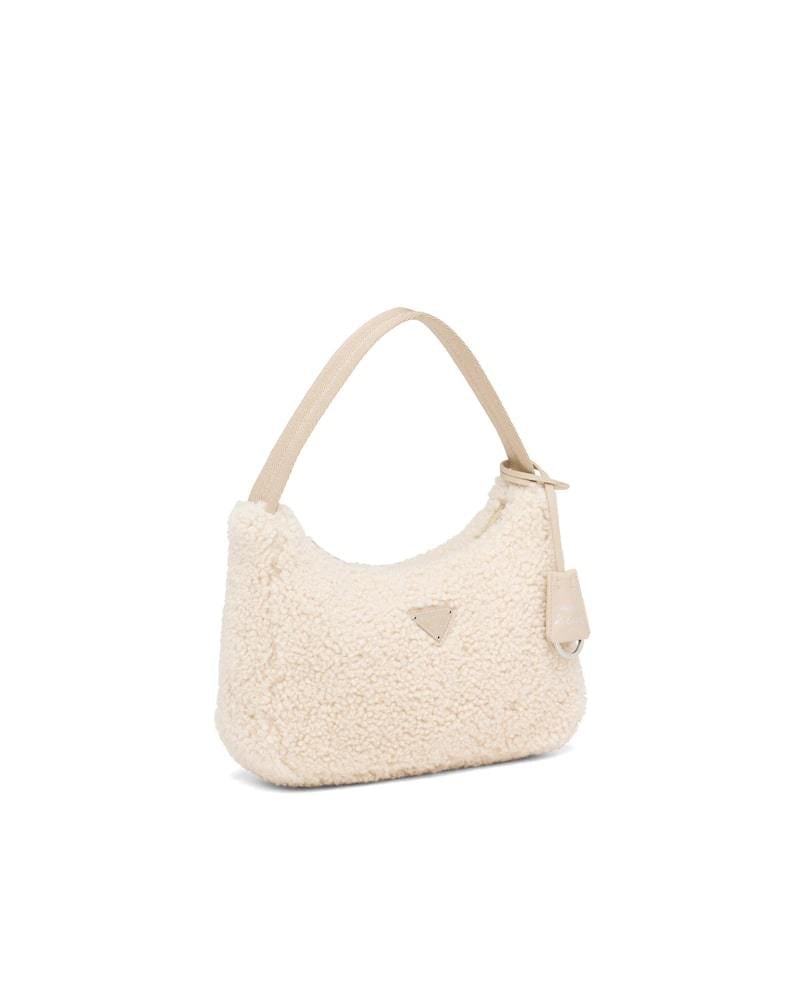 Shearling Mini Bag, Prada Re-Edition 2000, Zipper Closure