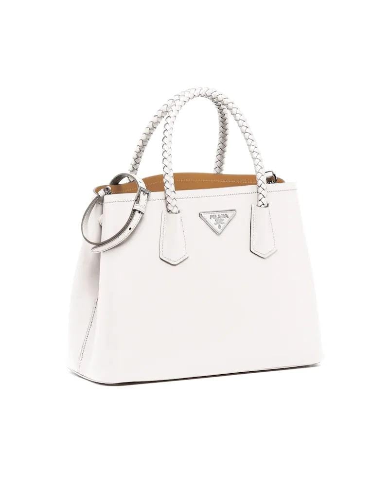 Prada Double Handbag, Medium Leather, Braided Handles