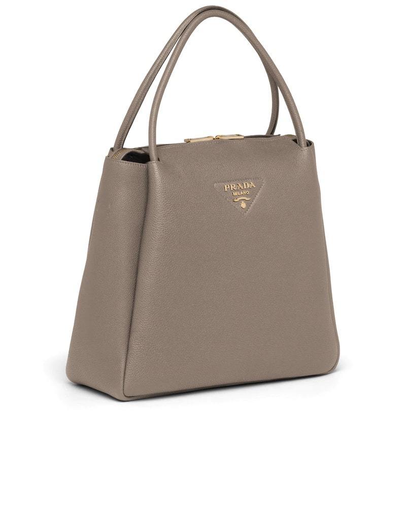 Prada Leather Handbag Medium, Calfskin, Zipper Closure