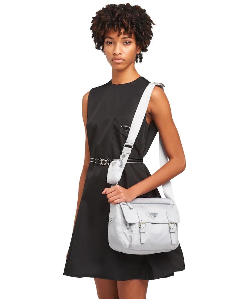 Prada Re-Nylon Bag, Shoulder, Detachable Pouch, 27cm