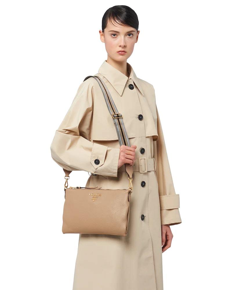 Prada Leather Shoulder Bag, Calf Leather, 30cm Width