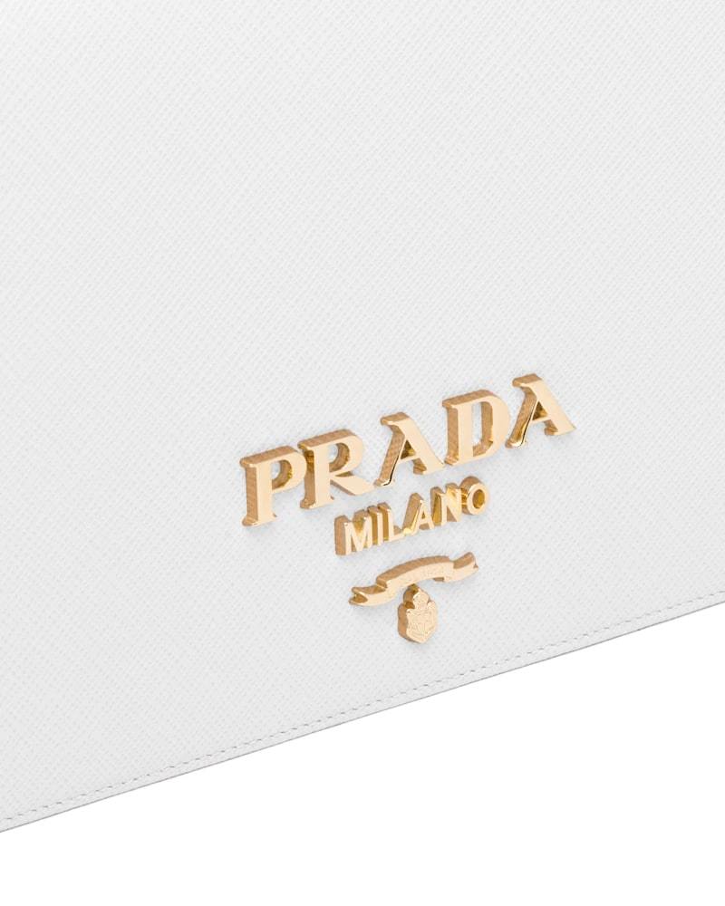 Prada Saffiano Mini Bag, Leather Shoulder Strap, Chain